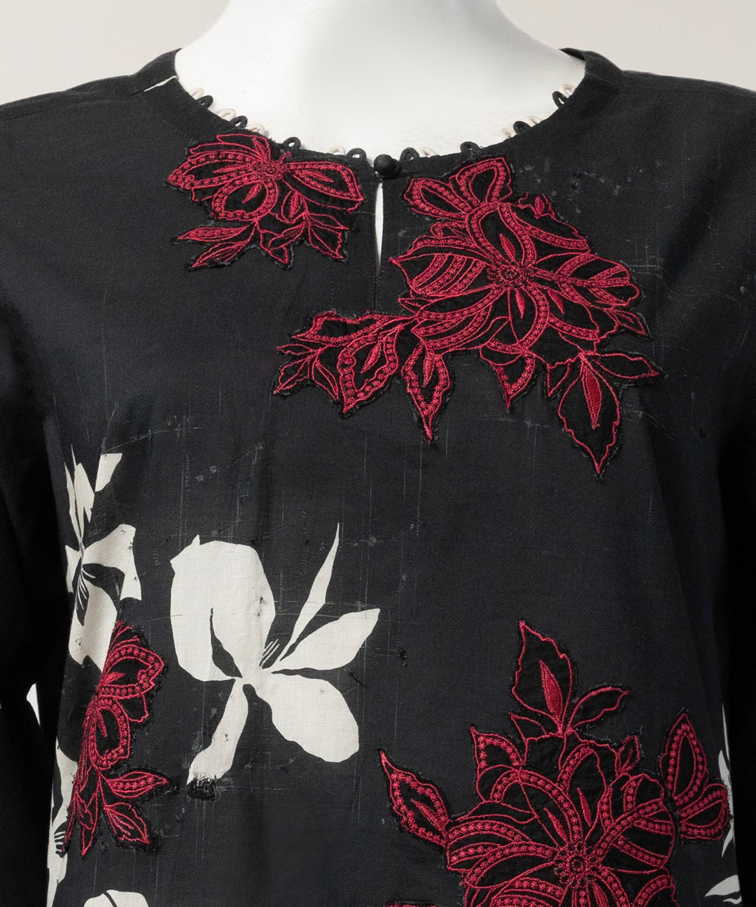 Lawn Black Stitched Suit - J. Junaid Jamshed