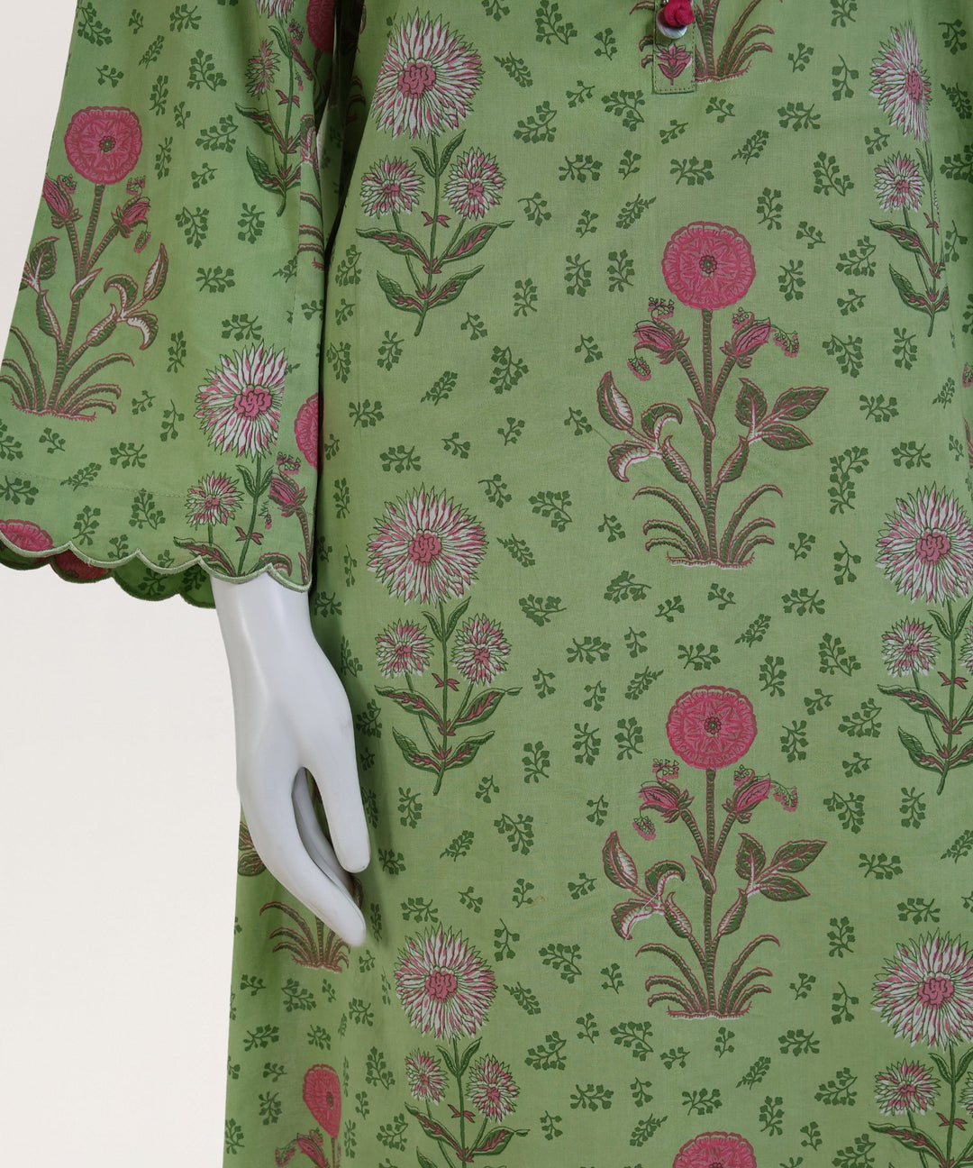 Lawn Green Kurti - J. Junaid Jamshed