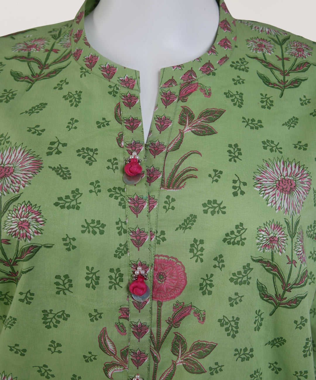 Lawn Green Kurti - J. Junaid Jamshed