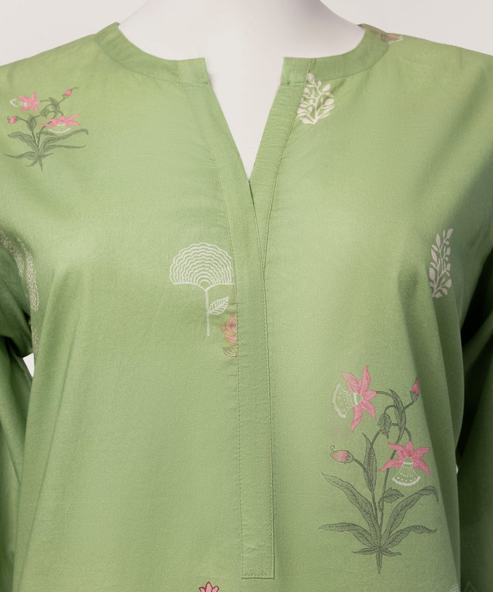 Lawn Green Kurti - J. Junaid Jamshed