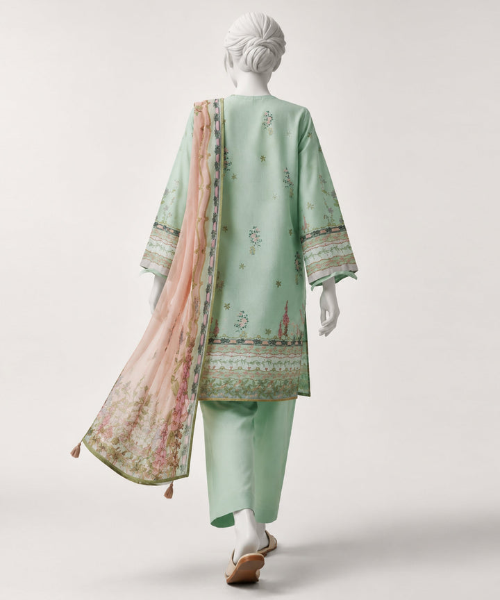 Dobby Green Stitched Suit - J. Junaid Jamshed
