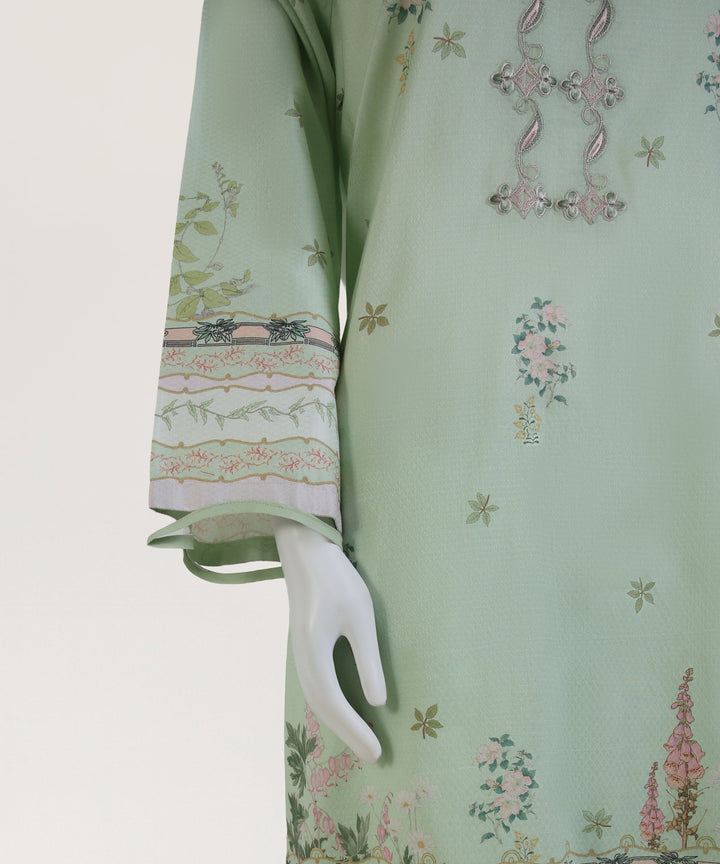 Dobby Green Stitched Suit - J. Junaid Jamshed