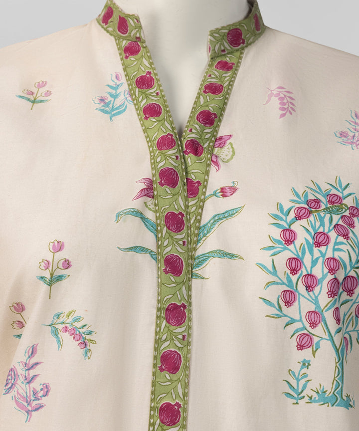 Lawn Beige Kurti - J. Junaid Jamshed