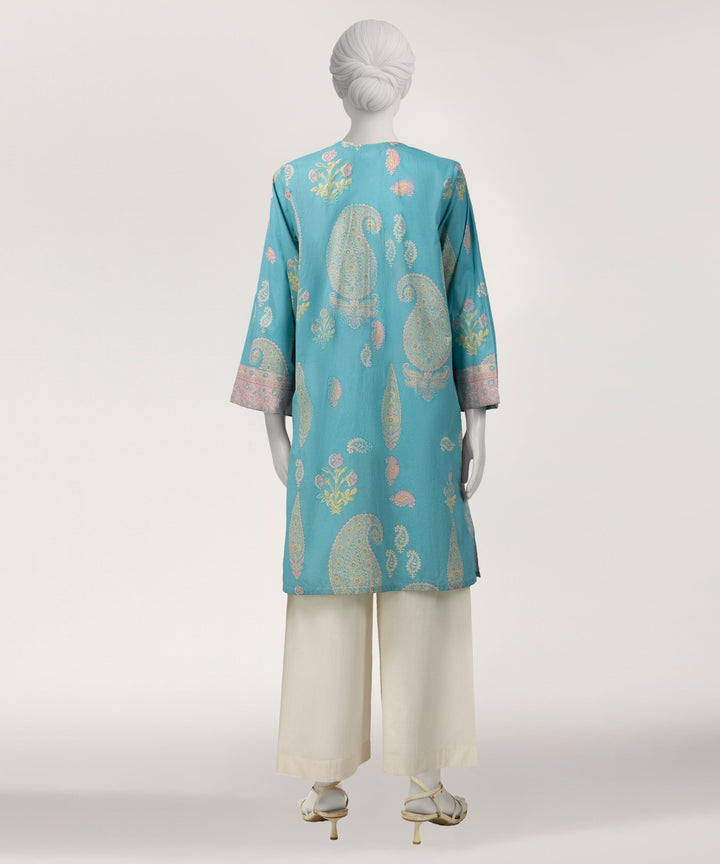 Lawn Blue Kurti - J. Junaid Jamshed
