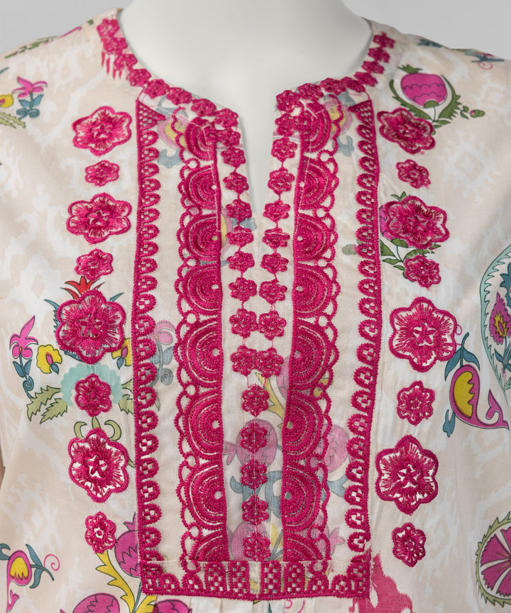 Lawn Multicolor Kurti - J. Junaid Jamshed