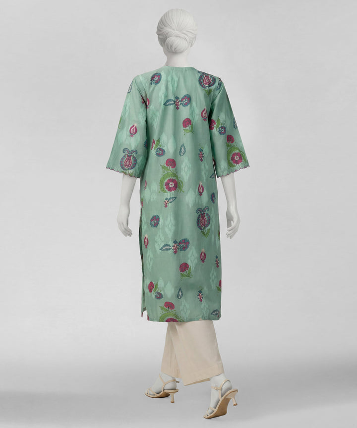 Lawn Green Kurti - J. Junaid Jamshed