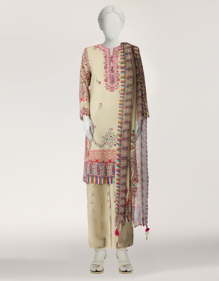 Cotton Viscose Green Stitched Suit - J. Junaid Jamshed