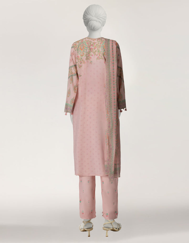 Cotton Viscose Light Pink Stitched Suit - J. Junaid Jamshed