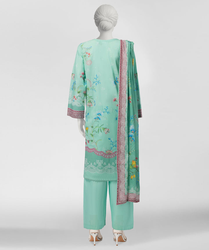 Cambric Green Stitched Suit - J. Junaid Jamshed