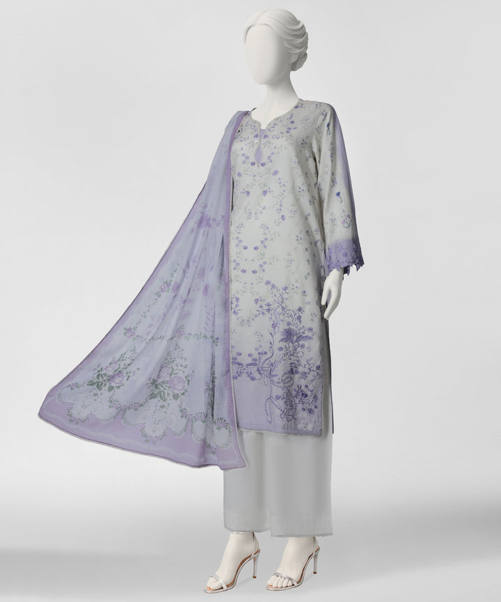 Cotton Viscose Off White Stitched Suit - J. Junaid Jamshed