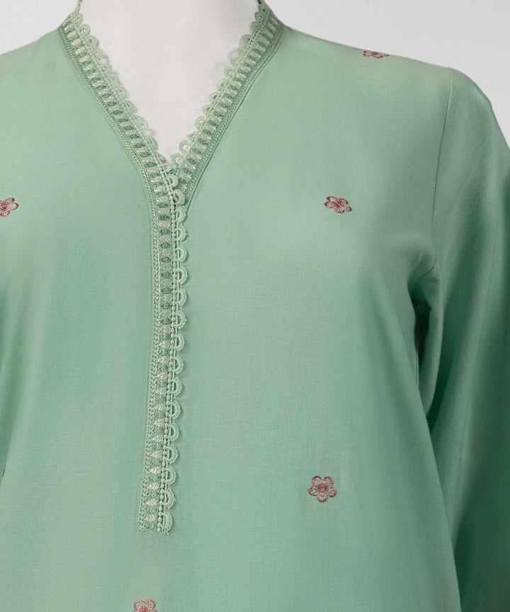 Liminal Sea Green Stitched Suit - J. Junaid Jamshed