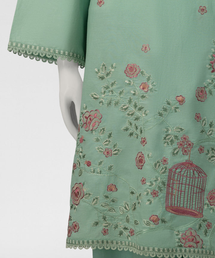 Liminal Sea Green Stitched Suit - J. Junaid Jamshed