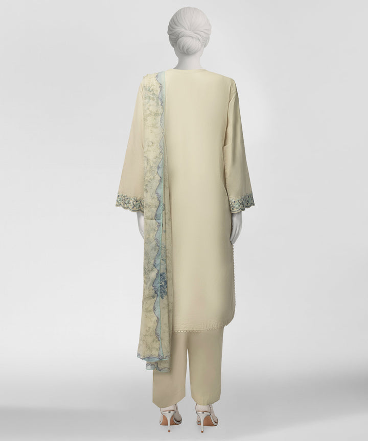 Liminal Sea Green Stitched Suit - J. Junaid Jamshed