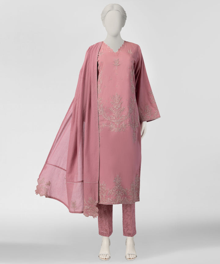 Liminal Pink Stitched Suit - J. Junaid Jamshed