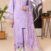 Swiss Jacquard Lilac Stitched Suit - Almirah
