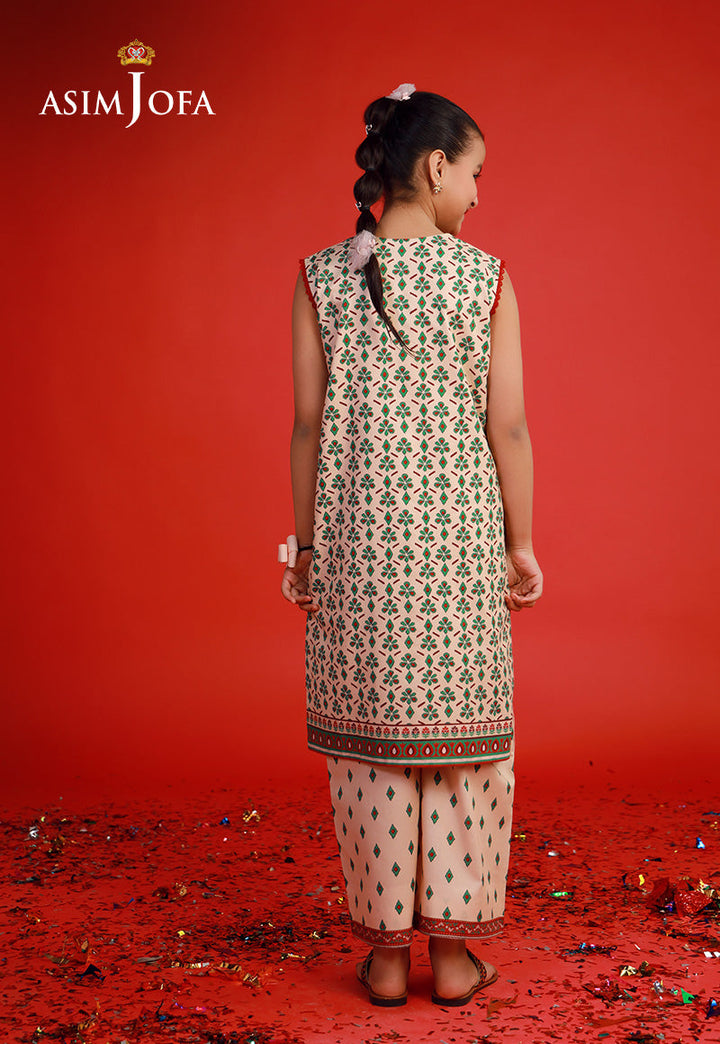 Cambric Beige Stitched Suit - Asim Jofa