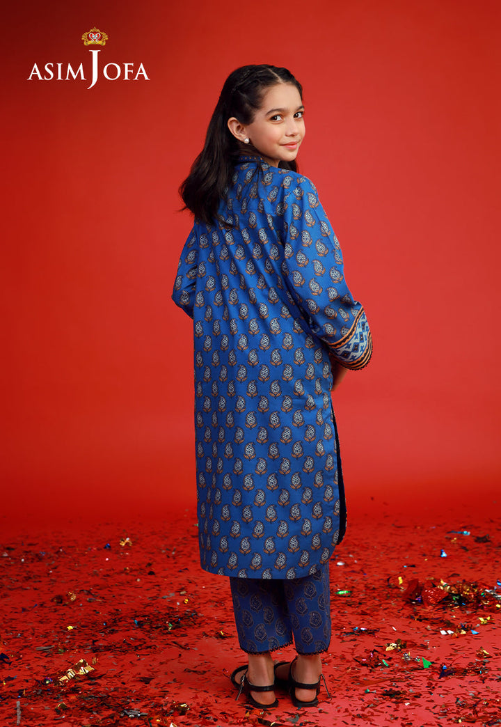 Cambric Blue Stitched Suit - Asim Jofa