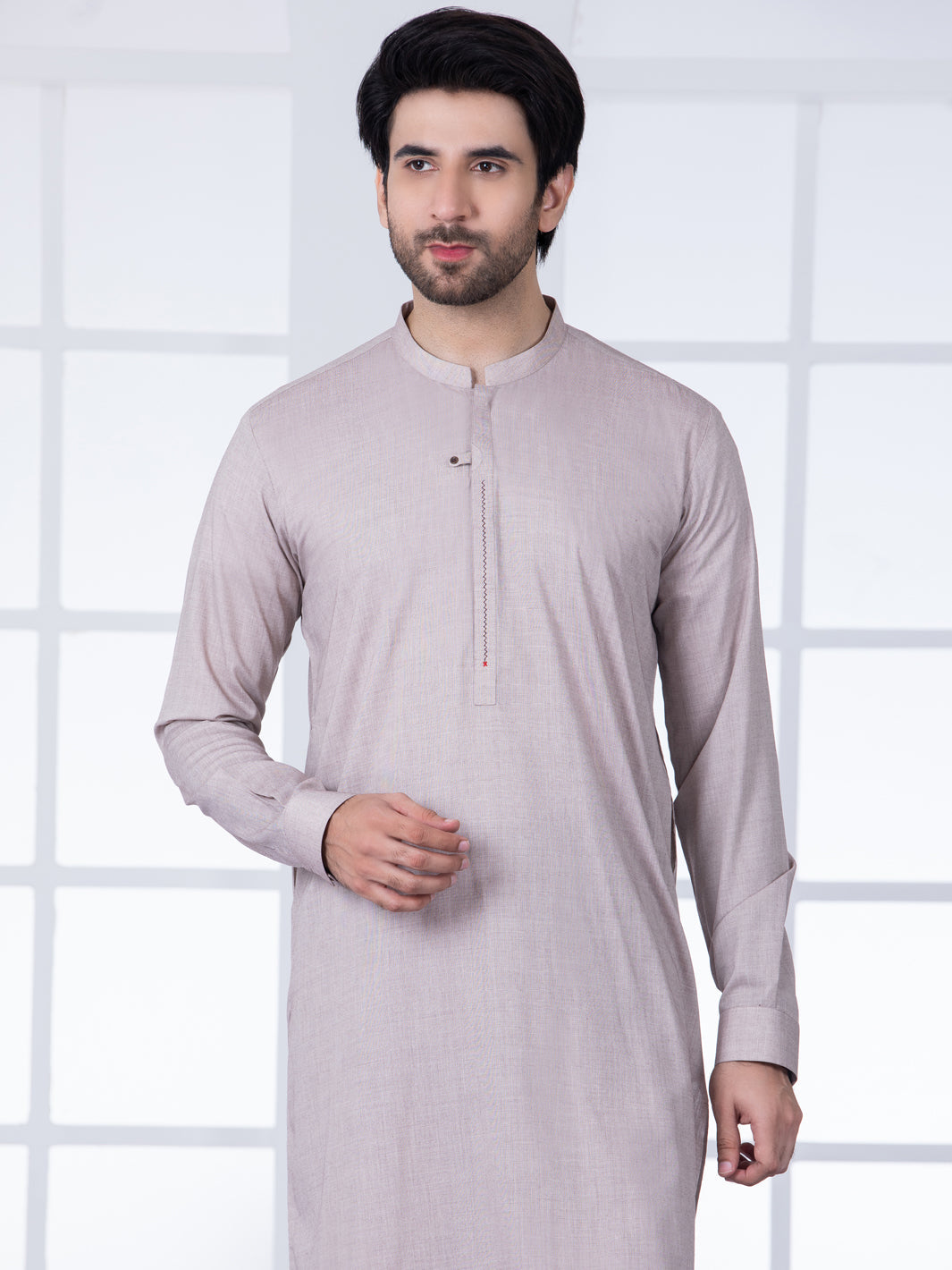 Polyester Light Brown Shalwar Kameez - Almirah