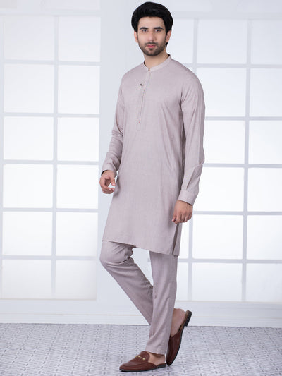 Polyester Light Brown Shalwar Kameez - Almirah