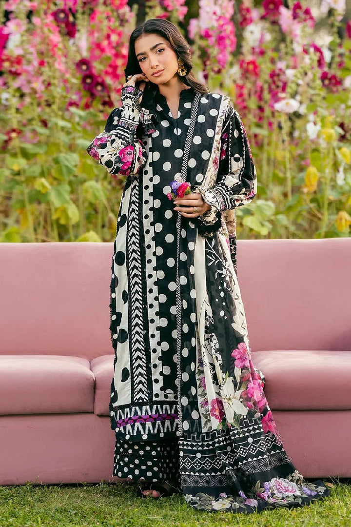 Lawn Black Stitched Suit - Elaf