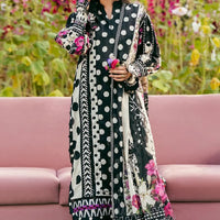Lawn Black Stitched Suit - Elaf