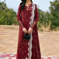 Aila - Qalamkar Qlinekari Lawn Stitched