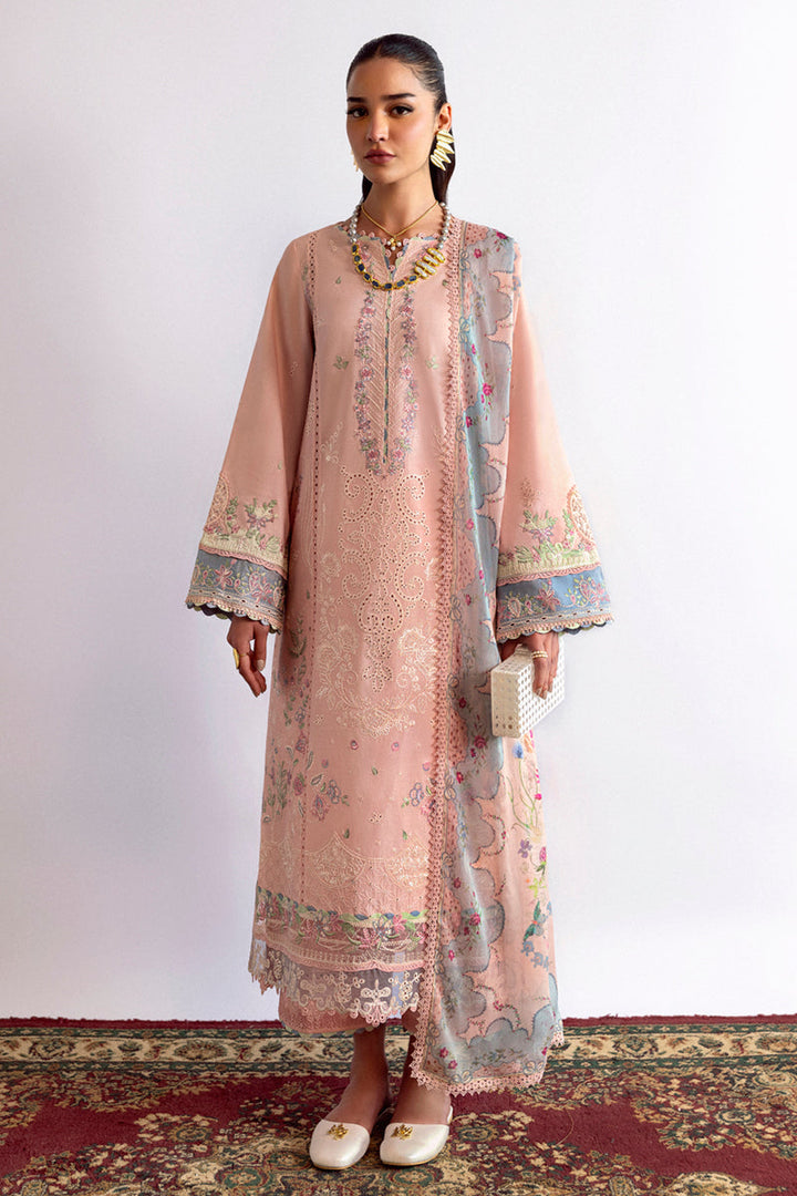 Hedi - Qalamkar Qlinekari Lawn Stitched