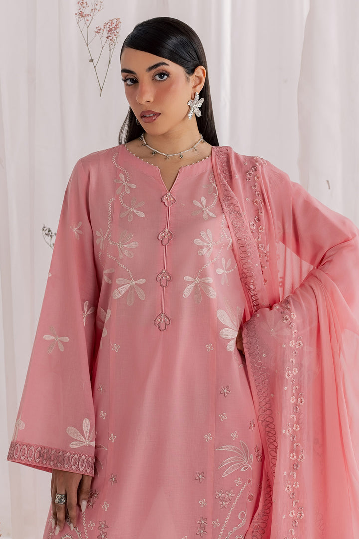 Embroidered Lawn Baby Pink Stitched Suit - Nureh