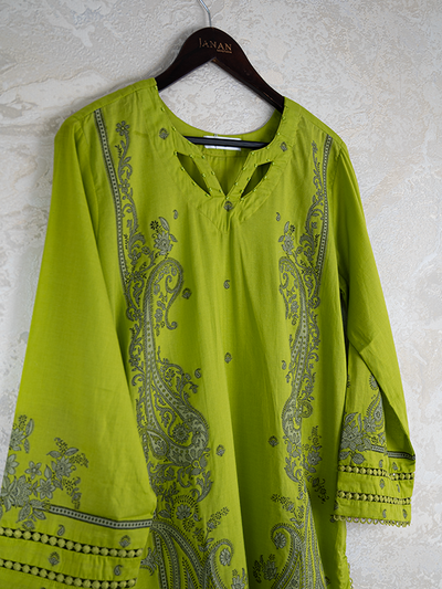 Lawn Green Stitched Suit - Gul Ahmed