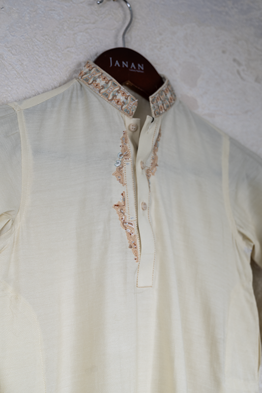 Plain Beige Shalwar Kameez - Raf Raf