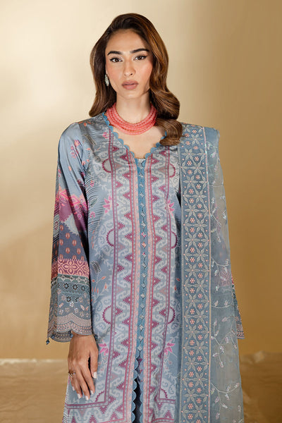 Silk Grey Stitched Suit - Nureh