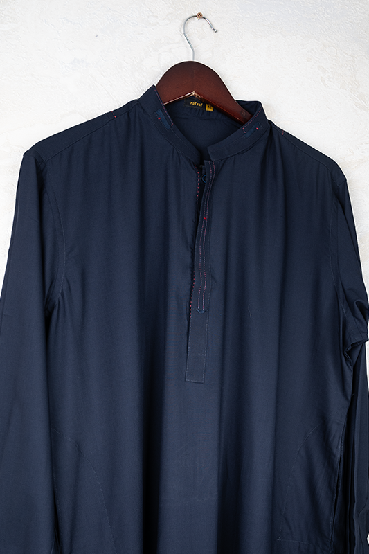 Plain Blue Kameez Shalwar - Raf Raf