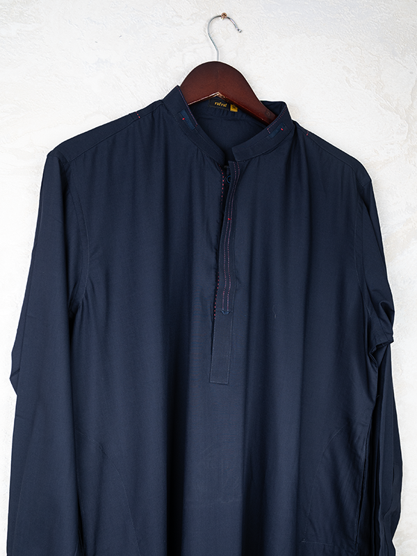 Plain Blue Kameez Shalwar - Raf Raf