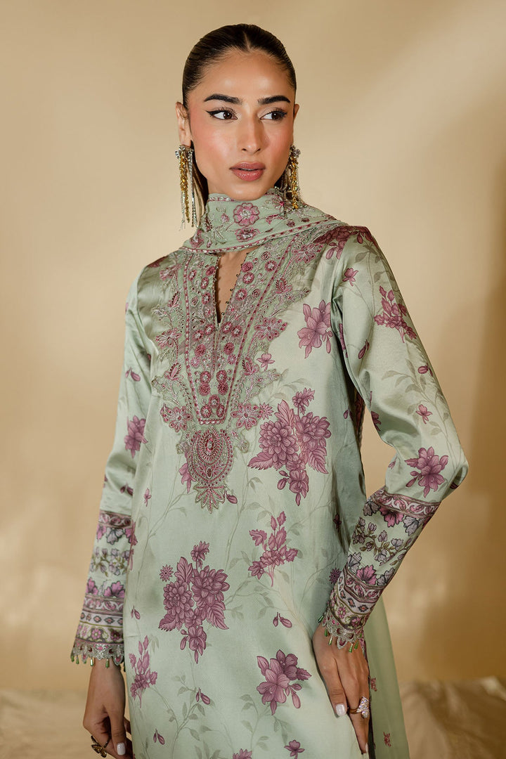 Silk Grey Stitched Suit - Nureh