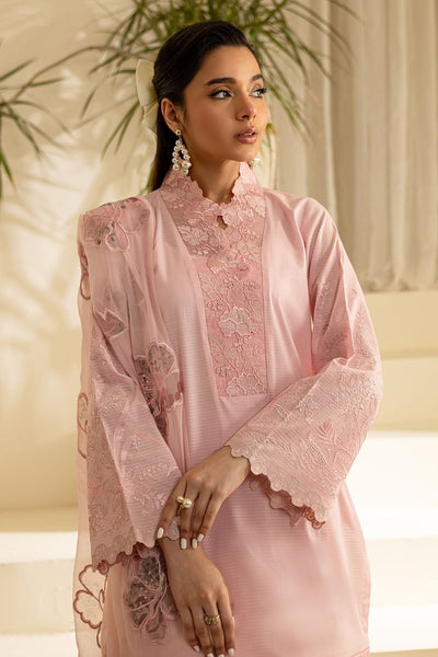 Dorya Lawn Peach Stitched Suit - Nureh