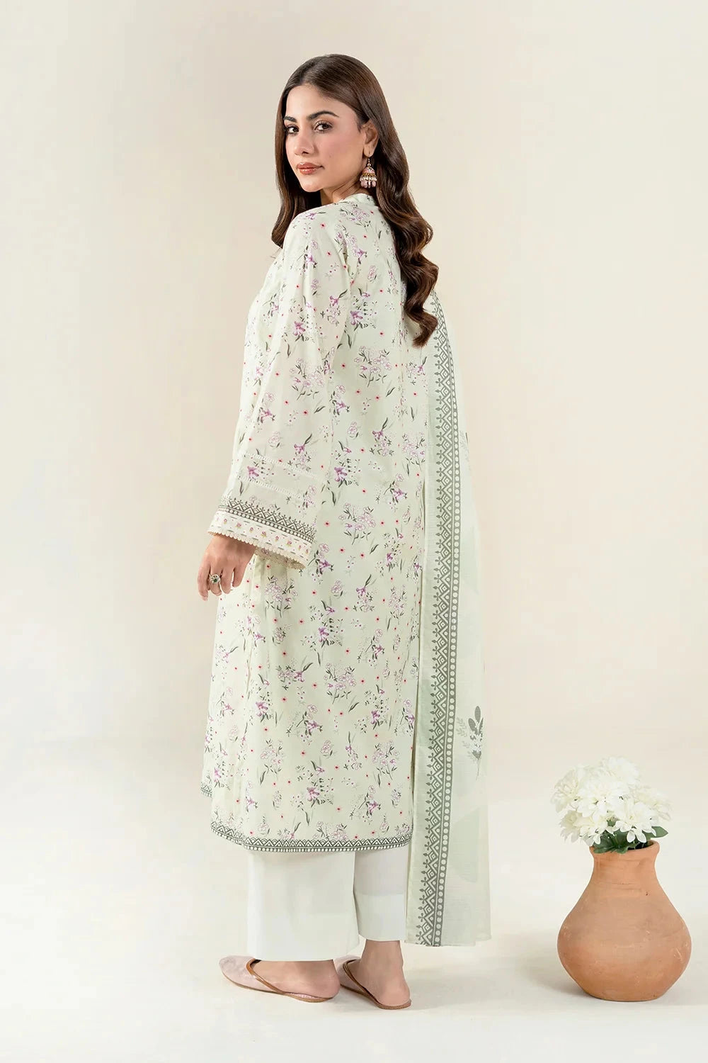 Printed Lawn Mint Stitched Suit - Khas
