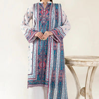 Printed Lawn Off White Stitched Suit - Khas