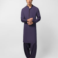 Blended Indigo Shalwar Kameez - J. Junaid Jamshed