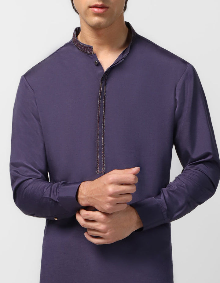 Blended Indigo Shalwar Kameez - J. Junaid Jamshed