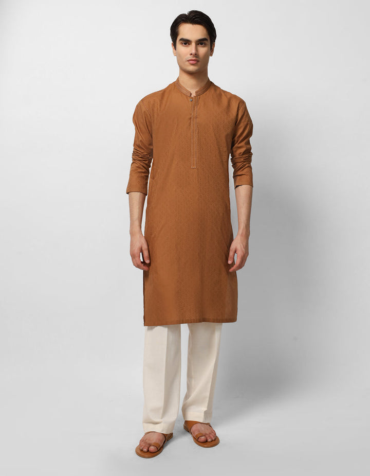 Cotton Almond Kurta - J. Junaid Jamshed