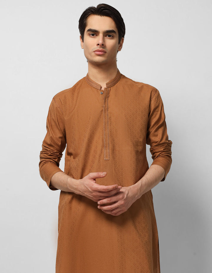 Cotton Almond Kurta - J. Junaid Jamshed