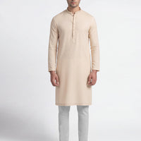 Blended Cream Kurta - J. Junaid Jamshed