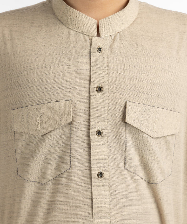 Polyester Beige Kurta Trouser - J. Junaid Jamshed