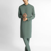 Blended Green Kurta Trouser - J. Junaid Jamshed