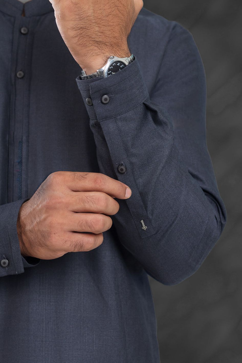 Blended Charcoal Grey Shalwar Kameez - Almirah