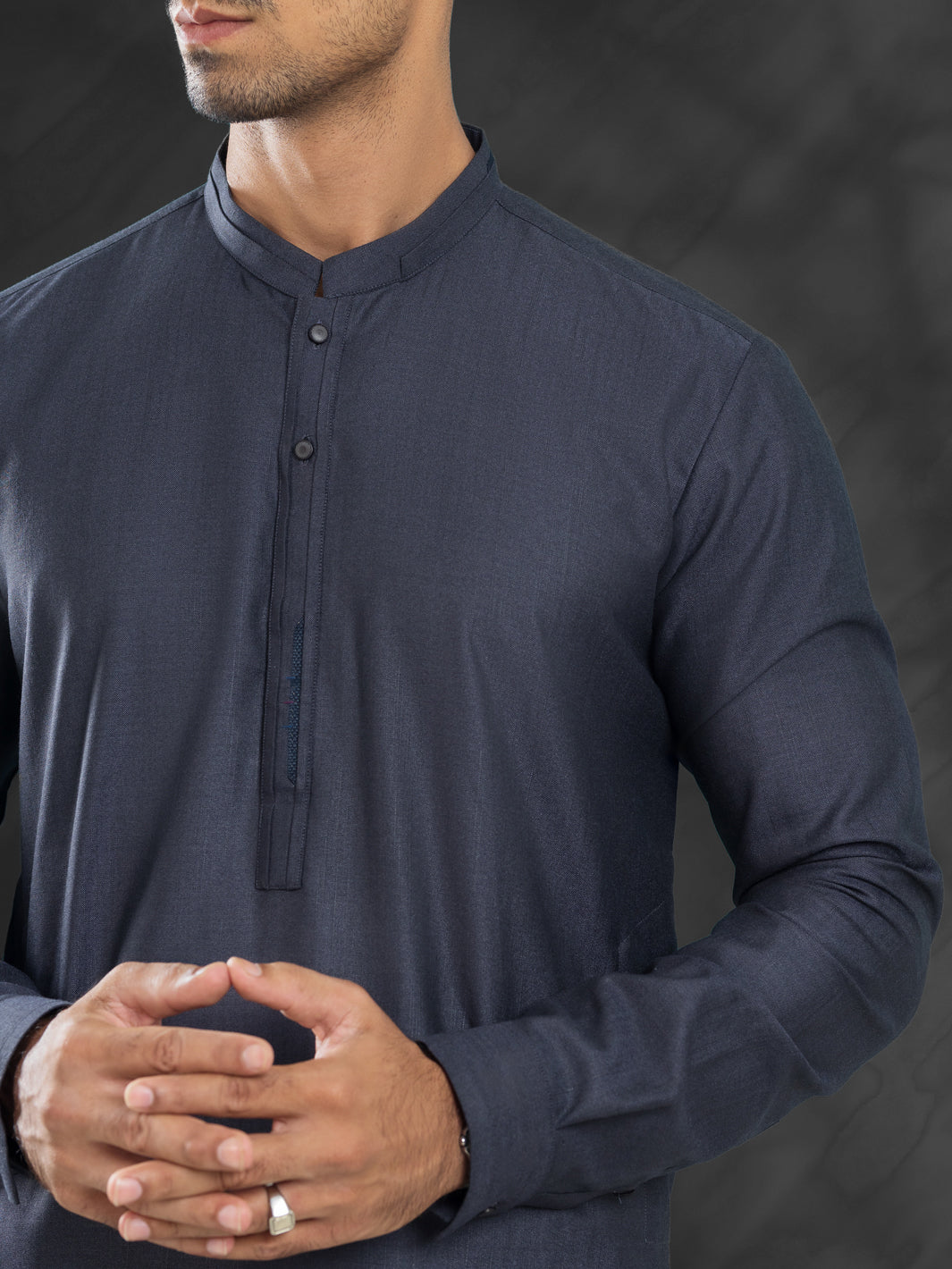 Blended Charcoal Grey Shalwar Kameez - Almirah