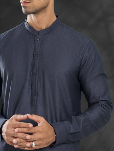 Blended Charcoal Grey Shalwar Kameez - Almirah