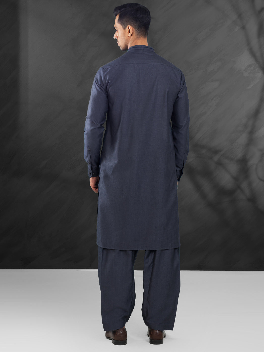 Blended Charcoal Grey Shalwar Kameez - Almirah