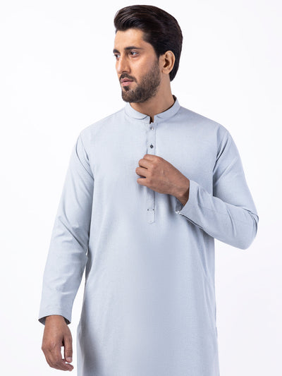 Blended Light Grey Kurta Trouser - Almirah