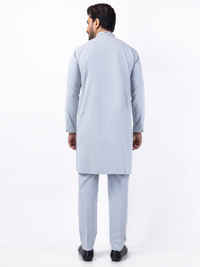 Blended Light Grey Kurta Trouser - Almirah